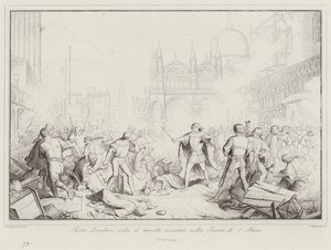 Pietro Loredano beruhigt den Tumult auf dem Markusplatz