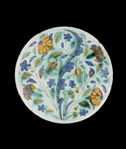 Teller, der türkische (Iznik) Keramik imitiert von Italian School