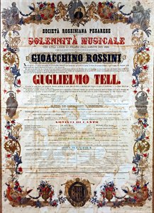 Spielplan für Guillaume Tell, die Oper von Gioachino Rossini, ca. 1864 von Italian School