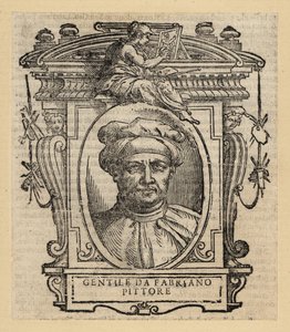 Porträt von Gentile da Fabriano, italienischer Maler, Internationaler Gotikstil, ca. 1370-1427 von Italian School
