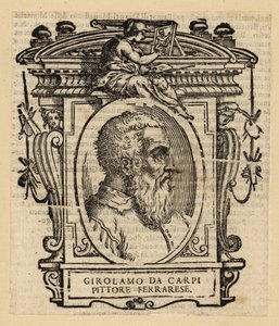 Porträt von Girolamo Da Carpi, italienischer Maler und Dekorateur am Hof des Hauses Este in Ferrara von Italian School