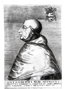 Porträt von Papst Alexander VI. (1492-1503) 16.-17. Jahrhundert