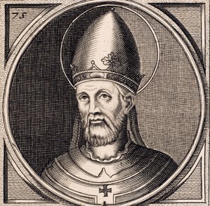 Porträt von Papst Martin I., ca. 1790 (Gravur)