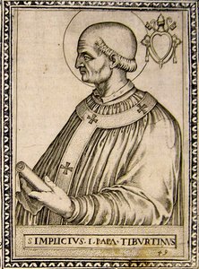 Porträt von Papst Simplicius, ca. 1760 (Gravur)