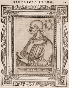 Porträt von Papst Simplicius, ca. 1760