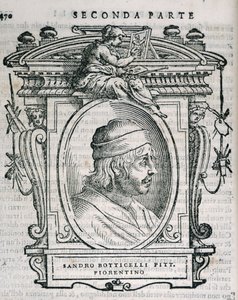 Porträt von Sandro Botticelli (1445-1510) aus Vasaris Leben der Künstler, erstmals veröffentlicht 1550 von Italian School