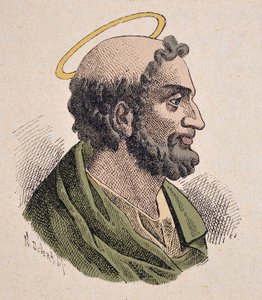 Porträt von Sankt Petrus (1. Jahrhundert), erster Papst und Bischof von Rom
