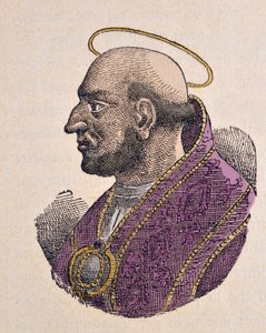 Porträt von Papst Martin I. (649-655) von Italian School