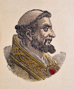 Porträt von Papst Pelagius I. (556-561)