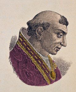 Porträt von Papst Romanus (897) von Italian School