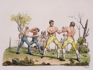 Pugilisten, Tafel 31 aus Die Geschichte der Nationen (Aquatinta) von Italian School