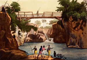 Fluss Roccie bei San Benedetto, Insel Madagaskar, aus Costumi dei... von Giulio Ferrario, ca. 1820er-30er Jahre von Italian School