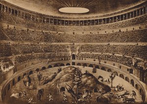 Rom: Interno del Colosseo, La Caccia alle Fiere, historische Rekonstruktion von Italian School