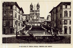 Rom: Scalinata E Chiesa Della Trinita Dei Monti von Italian School