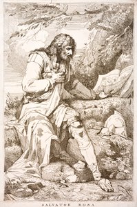 Salvator Rosa, italienischer Barockmaler, Dichter und Druckgrafiker (Stich)