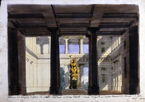 Bühnenbild für "Poliuto", Teatro Comunale, Faenza, 1857 von Italian School