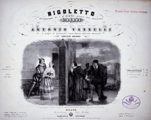 Notenblatt von „Rigoletto“ von Verdi.