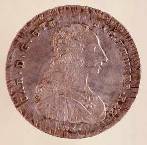 Silberne Piastra aus Neapel: Herrschaft von Karl III. von Spanien (1716-1788) und Porträt