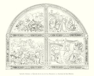 Spinello Aretino, Episode aus dem Leben des Heiligen Benedikt, Sakristei von San Miniato
