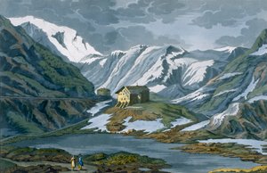 Schweiz: Hospiz des St. Bernhard in den Alpen, aus Costume dei Romani, Svizzeri..