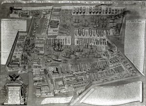 Das Arsenal, Venedig (Farbstich) von Italian School