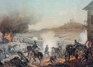 Die Schlacht von Castelfidardo (Schlacht der Expedition der Tausend) 18. September 1860 - Risorgimento (Italienische Einigung) (1859-1924): die Schlacht von Castelfidardo 18. September 1860 - Päpstliche Truppen besiegt von piemontesischen Truppen von Italian School
