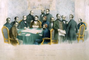 Der Kongress von Paris, März 1856, Illustration aus Die Geschichte Italiens