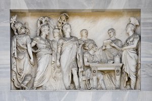 Der Wiener Kongress, Detail des Friedensbogens, Mailand, Italien