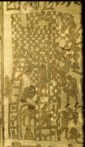Der Bau des Turms von Babel, 1166 (Mosaik)