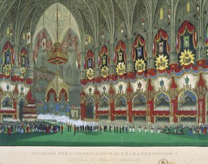 Die Krönung von Ferdinand I im Mailänder Dom, 6. September 1838 von Italian School