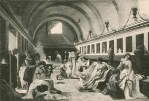 Das Frigidarium der Frauen in den Stabianischen Bädern (Gravur) von Italian School