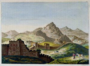 Die Große Mauer von China, aus Le Costume Ancien et Moderne von Jules Ferrario, graviert von Gaetano Zancon (1771-1816), ca. 1820