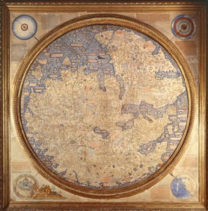 Die Mappa Mundi von Fra Mauro, einem Kamaldulensermönch aus dem Kloster San Michele in Murano