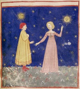 Das Treffen von Dante (1265-1321) und Beatrice