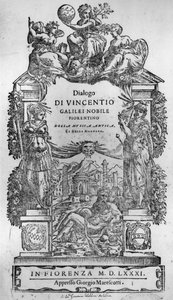Titelseite von Della Musica Antica et della Moderna von Vincenzo Galilei, 1581 von Italian School