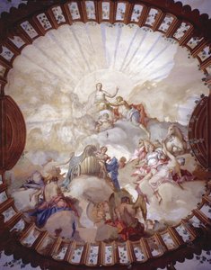 Triumph der Kaiserin Maria Theresia von Österreich (1717-80) (Deckenmalerei) von Italian School