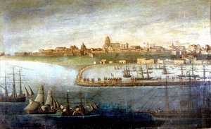 Einheit Italiens: Expedition der Tausend oder Rothemden unter der Führung von Giuseppe Garibaldi (1807-1882). Die Landung in Marsala, Sizilien. Anonymes Gemälde. Mailand, Museo del Risorgimento. von Italian School