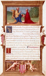 Venedig: Kommission von Dogen Antonio Grimani (1434-1523), Prokurator von San Marco. Manuskriptseite aus dem 16. Jahrhundert. Venedig, Museo Correr
