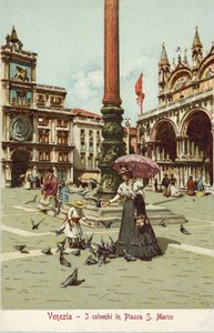 Venedig, Italien, Säulen auf der Piazza San Marco
