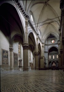 Blick auf das Innere der Kathedrale von Florenz (Duomo Santa Maria del Fiore). 14.-15. Jahrhundert, Florenz, Italien von Italian School