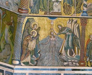 Johannes tauft Jesus im Jordan