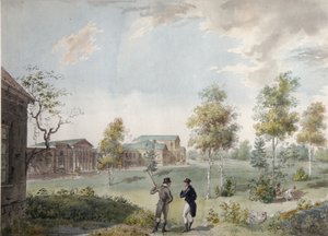 Haupthaus des städtischen Anwesens von Graf Alexei Kirillovich Razumovsky in Moskau, frühes 19. Jahrhundert