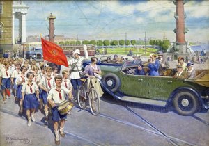 Die ausländischen Touristen in Leningrad