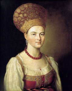 Weibliches Porträt in russischer Tracht, 1784