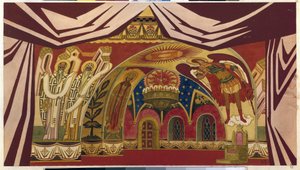 Dekor für die Oper "Die Zarenbraut" von Nikolai Rimski-Korsakow von Ivan Yakovlevich Bilibin