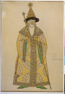 Der Zar Dodon. Kostüm für die Oper "Der goldene Hahn" von Nikolai Rimski-Korsakow von Ivan Yakovlevich Bilibin