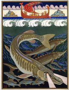 Das Reich des Meeres. Traditionelles russisches Märchen von Ivan Yakovlevich Bilibin