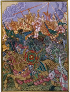 Die Vertreibung von Khan Batu von Ivan Yakovlevich Bilibin
