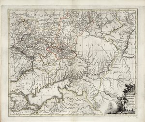Generalkarte des Gouvernements Asow, 1782 von Ivan Ivanovich Islenyev
