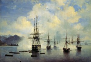 Die Landung Generals N. Raewski bei Subaschi im Juli 1839